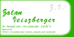 zalan veiszberger business card